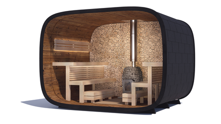 Round cube SINGLE sauna webshop